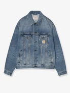 Carhartt WIP Blue denim jacket with distressed effect