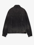 Carhartt WIP Black denim jacket with a distressed effect