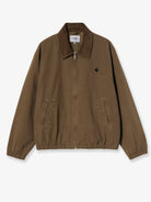Carhartt WIP Madison Ripstop cotton jacket with embroidered logo on the front - Darkbeechblack