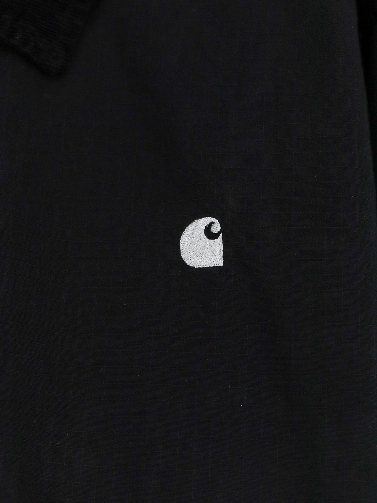 Carhartt WIP Madison Ripstop cotton jacket with embroidered logo on the front - Blackwax