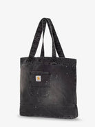 Carhartt WIP Used-effect black denim shopping bag