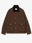 Carhartt WIP Quentin nylon jacket with embroidered logo on the front - Tobaccoblack