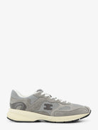 Celine Runner mesh and suede sneakers with side logo - Greyecru