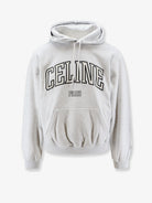 Celine Cotton Sweatshirt with logo lettering print - Greyblackoffwhite