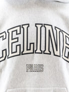 Celine Cotton Sweatshirt with logo lettering print - Greyblackoffwhite