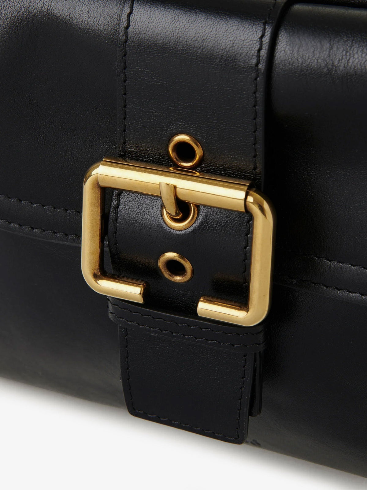 Chloé Carry shiny buffalo leather shoulder bag - Nero