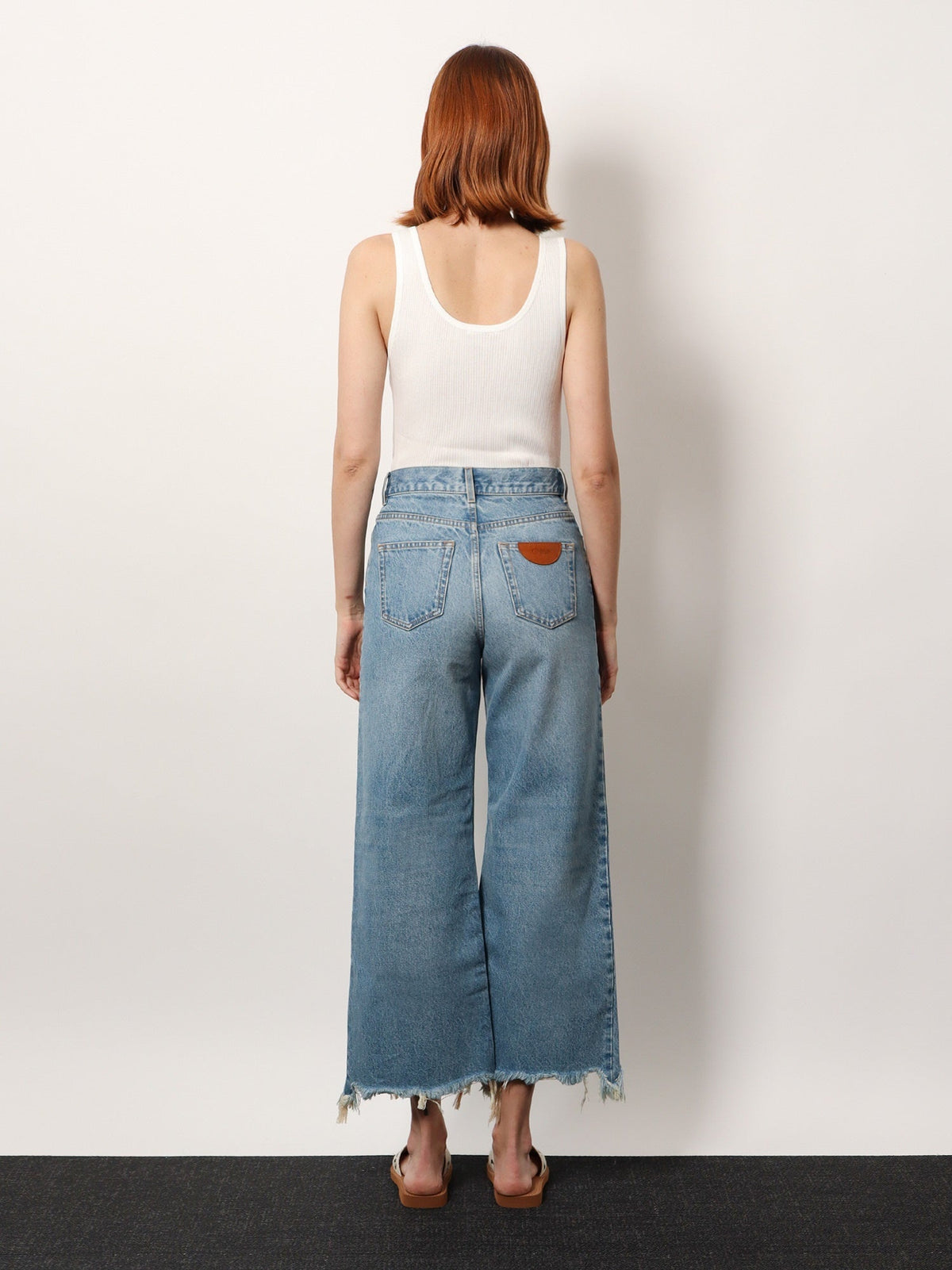 Chloé Ribbed cotton tank top - White