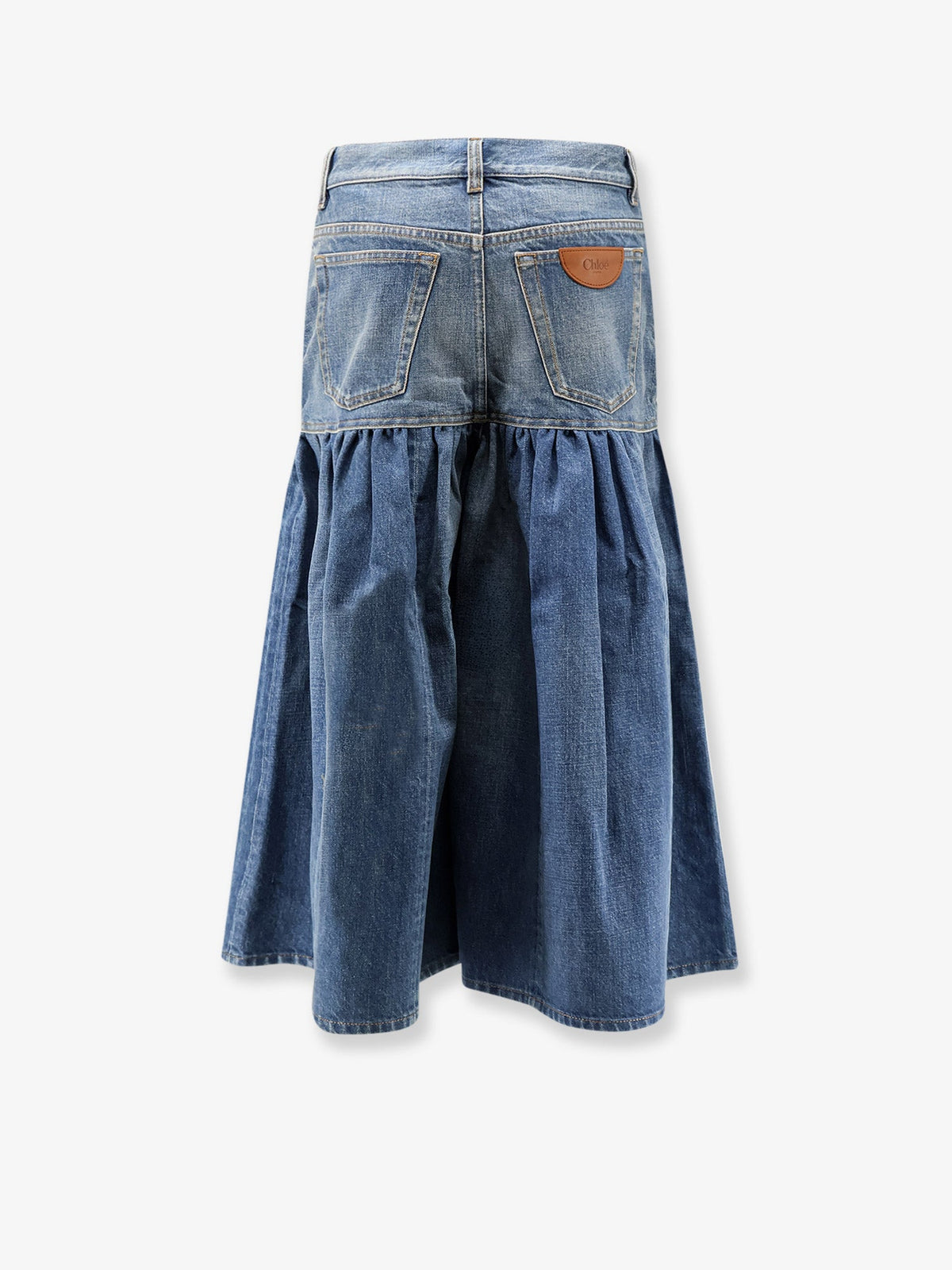 Chloé Lightweight cotton denim fabric skirt/trousers - Dusty Cobalt