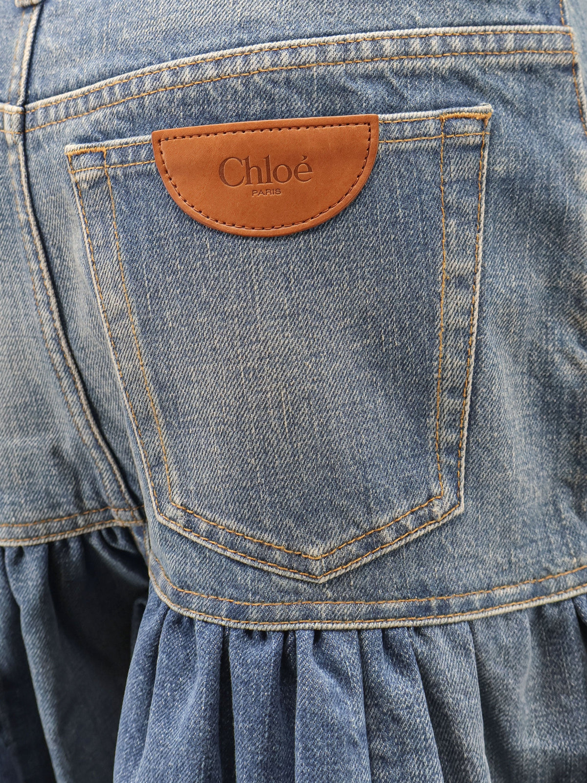 Chloé Lightweight cotton denim fabric skirt/trousers - Dusty Cobalt