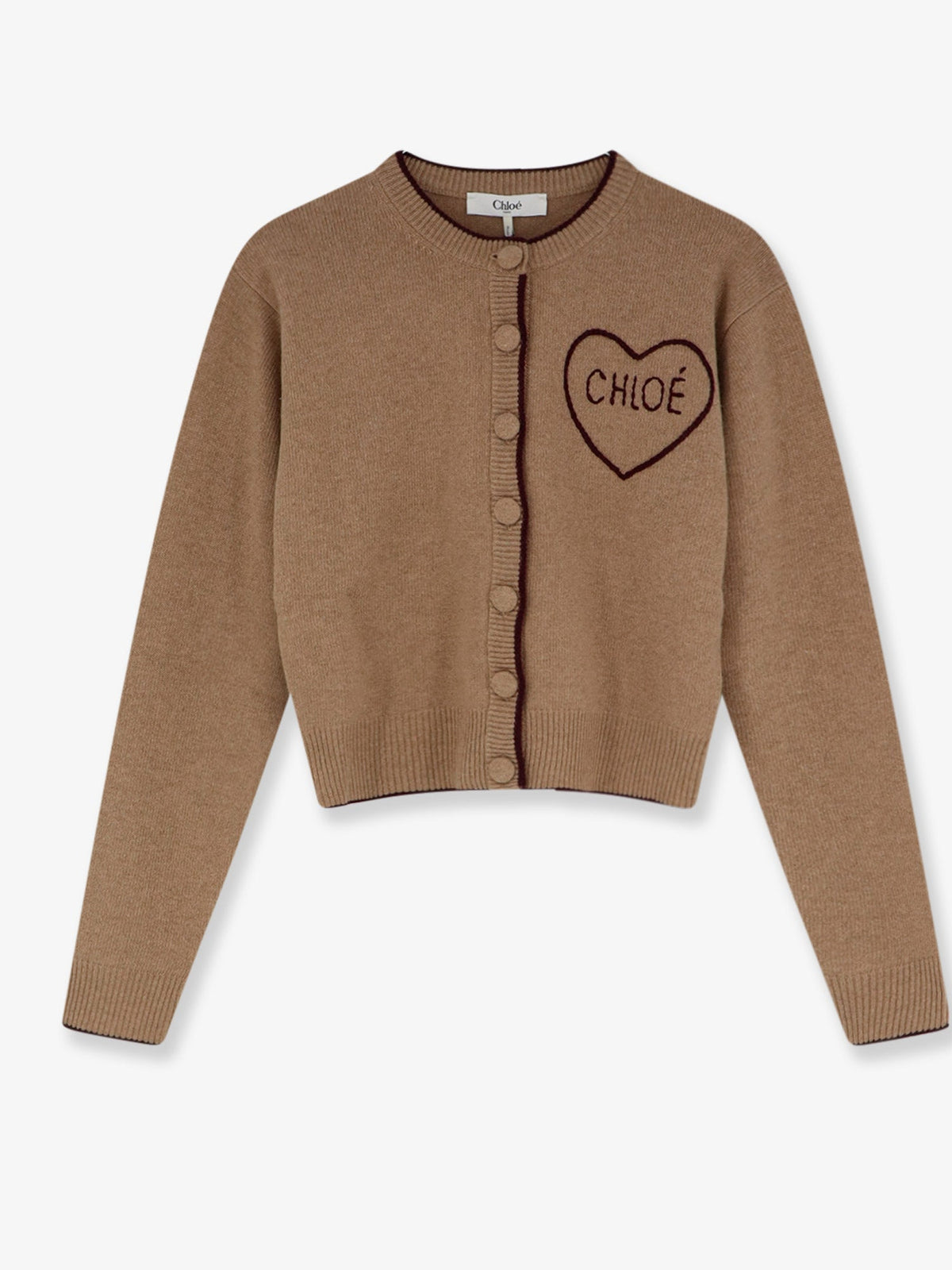 Chloé Wool and cashmere wool cardigan - Bleached Brown