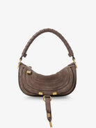 Chloé Marcie Suede shoulder bag - Nickelgrey