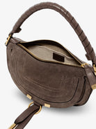 Chloé Marcie Suede shoulder bag - Nickelgrey