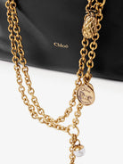 Chloé Chloé Icons leather crossbody bag with front logo - Black