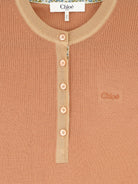 Chloé Ribbed wool T-Shirt - Coffee Pink