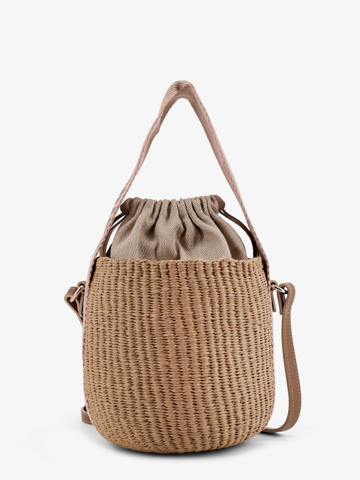 Chloé Woody raffia bucket bag - Blushy Beige