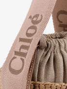 Chloé Woody raffia bucket bag - Blushy Beige