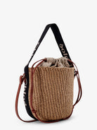 Chloé Woody raffia bucket bag - Black - Beige 1