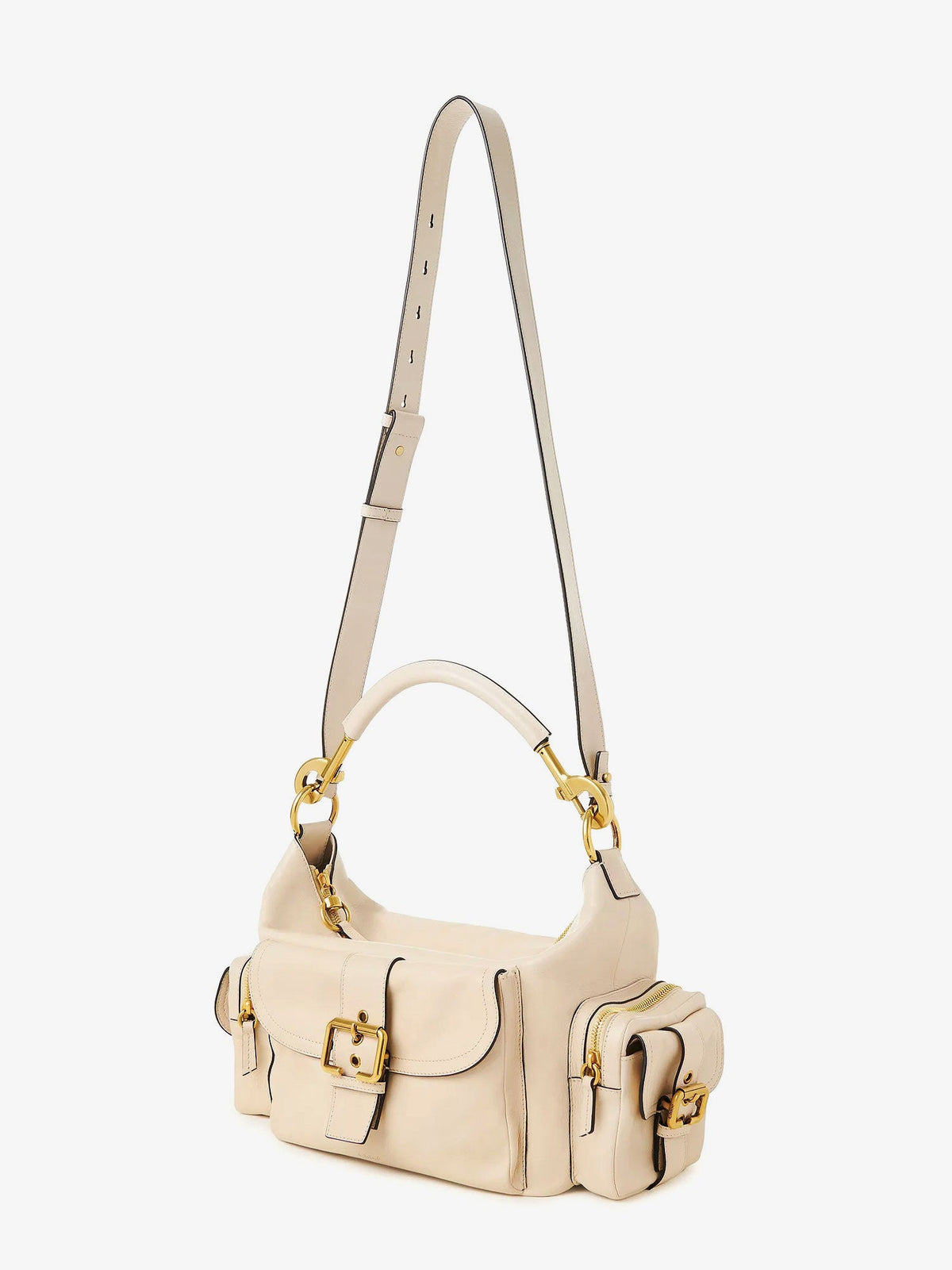 Chloé Medium Double Carry leather shoulder bag - Sweet Beige