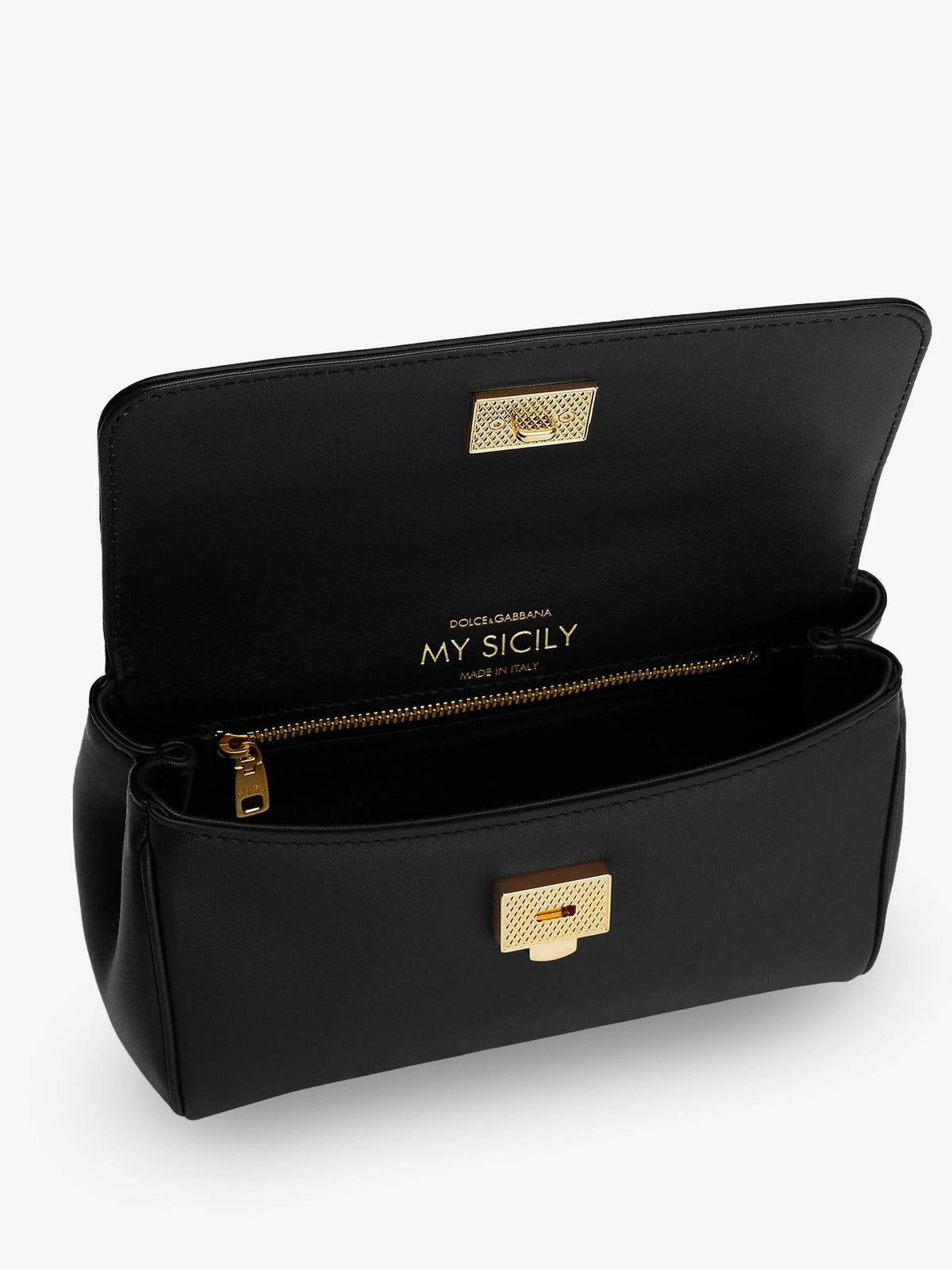 Dolce & Gabbana My Sicily Mini Leather Handbag - Nero
