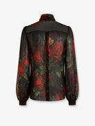 Dolce & Gabbana Chiffon shirt with rose print - Roserossnero