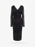 Dolce & Gabbana Polka-dots dress with drapery - Nero