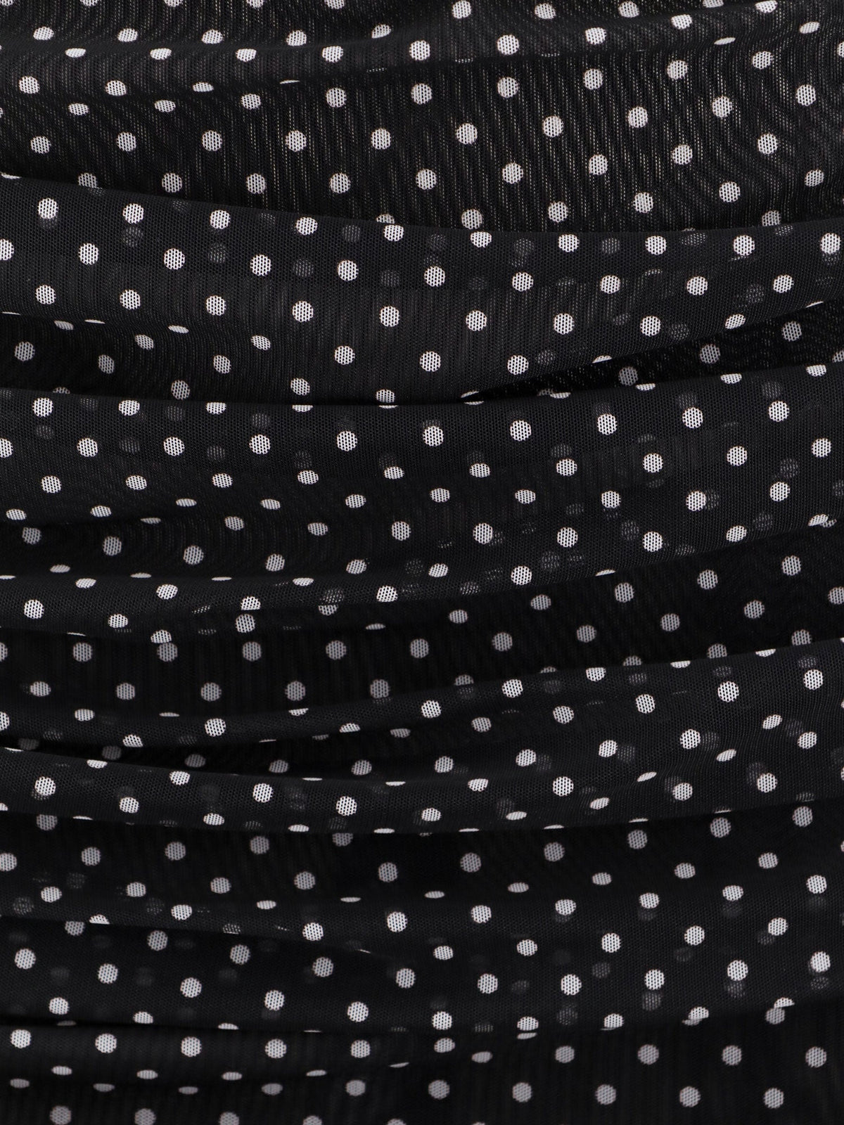 Dolce & Gabbana Polka-dots dress with drapery - Nero