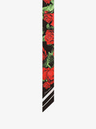 Dolce & Gabbana Silk twill bandeau with Bouquet Rose print - Rossonero