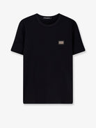 Dolce & Gabbana Cotton T-shirt with logo patch - Nero