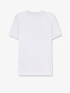 Dolce & Gabbana Cotton T-shirt with patch logo on the front - Bianco Ottico