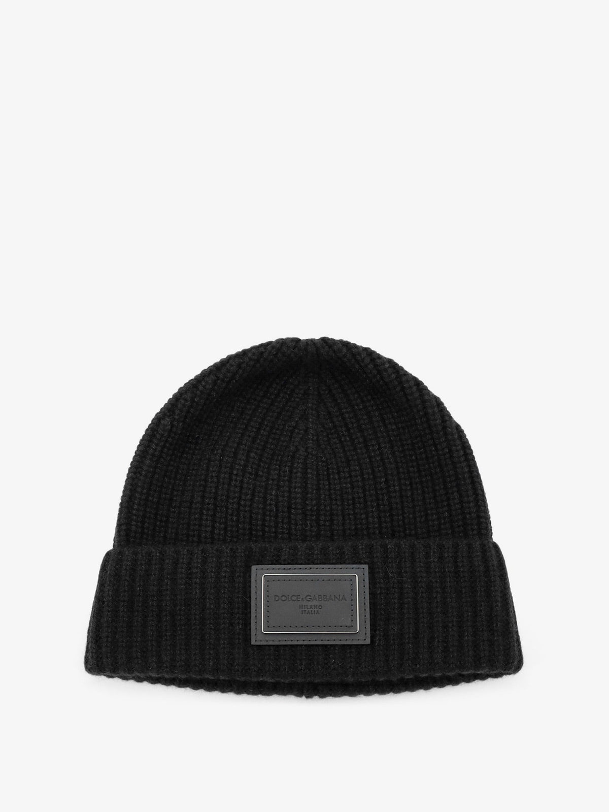 Dolce & Gabbana Ribbed cashmere hat - Nero