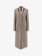 Dries Van Noten Ritt madras cotton blend coat - Tan