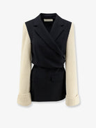 Dries Van Noten Beline Bis wool blazer with contrasting sleeves - Black