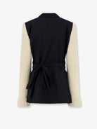 Dries Van Noten Beline Bis wool blazer with contrasting sleeves - Black