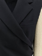 Dries Van Noten Beline Bis wool blazer with contrasting sleeves - Black