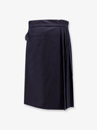 Dries Van Noten Sim pleated wool midi skirt - Navy