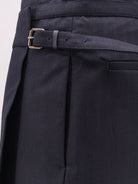 Dries Van Noten Sim pleated wool midi skirt - Navy