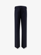 Dries Van Noten Presta wool trousers with belt - Navy