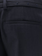 Dries Van Noten Presta wool trousers with belt - Navy