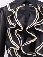 Elisabetta Franchi Viscose dress with ruffles and fringe - Neroburro