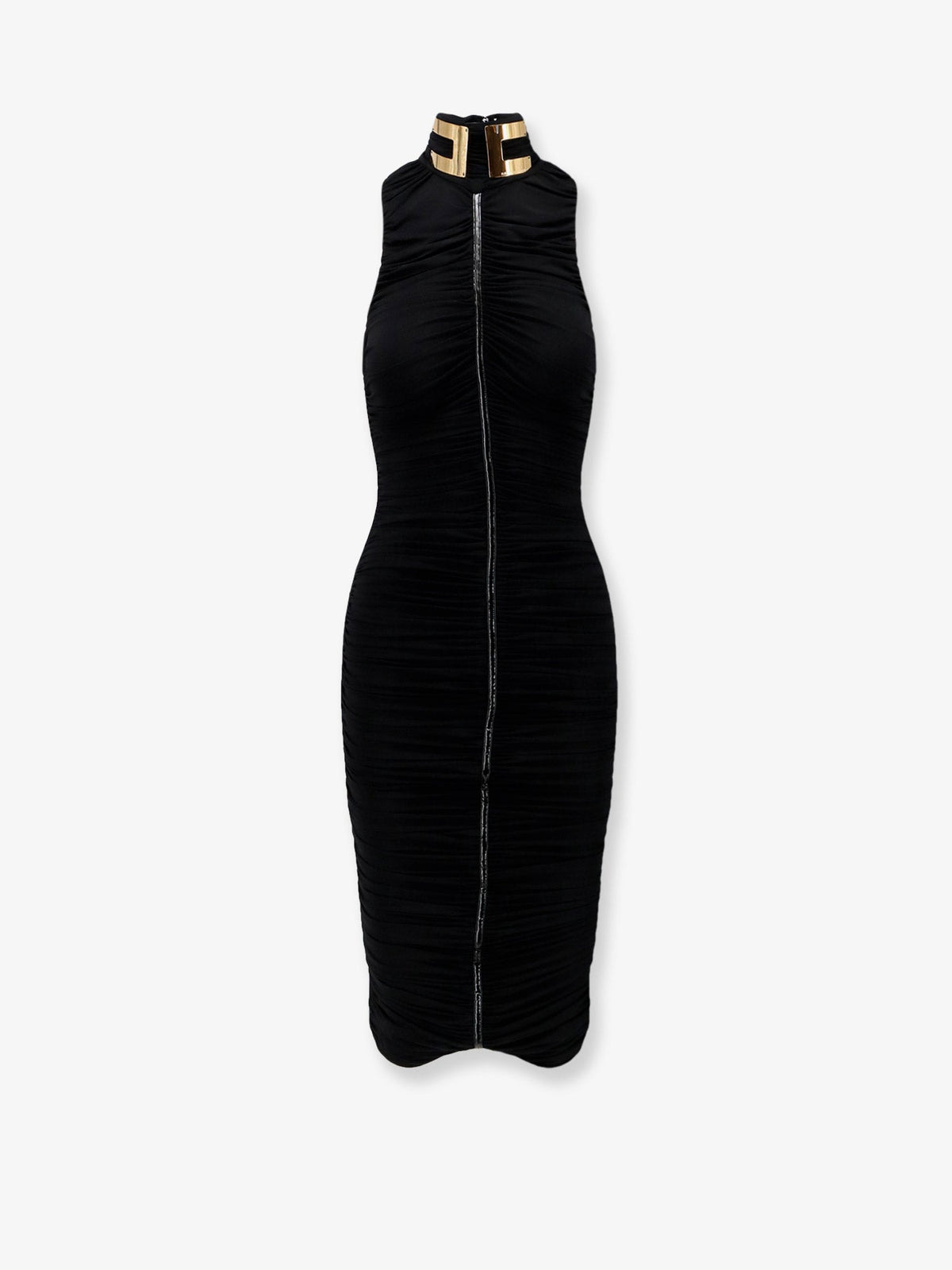 Elisabetta Franchi Draped midi dress - Nero
