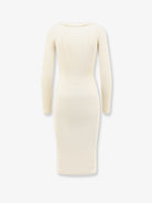 Elisabetta Franchi Long viscose blend dress - Burro