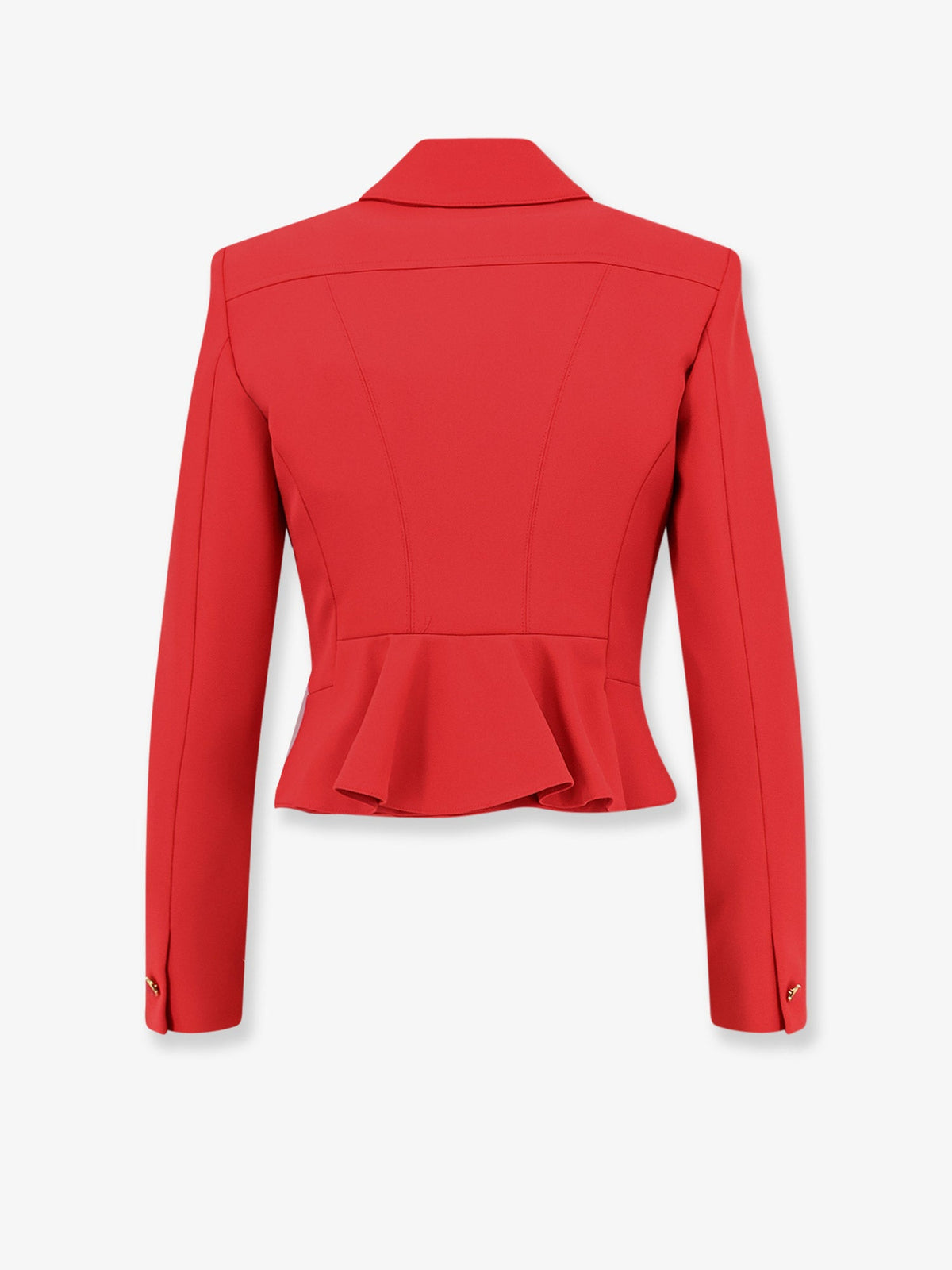 Elisabetta Franchi Cropped Blazer with buttons - Red