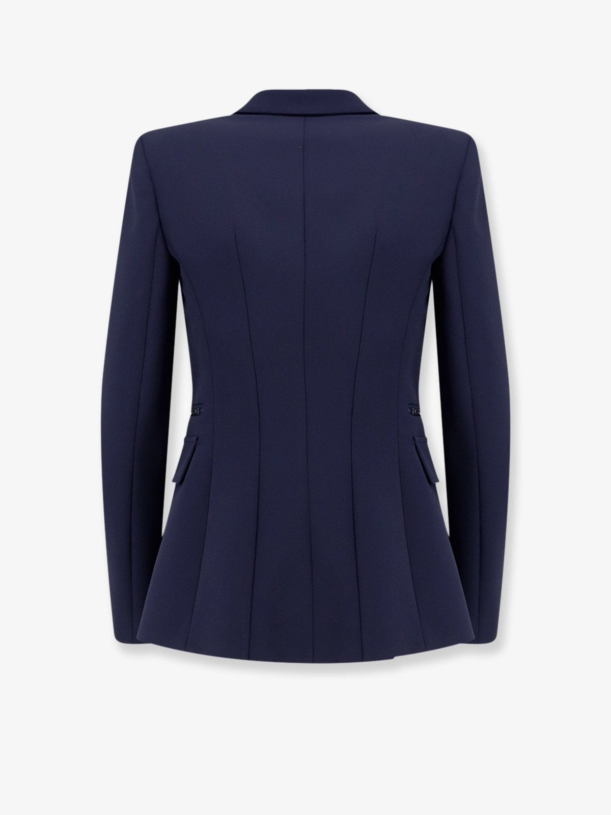 Elisabetta Franchi Slim fit blazer with gold logo clamps - Blu