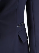 Elisabetta Franchi Slim fit blazer with gold logo clamps - Blu