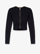 Elisabetta Franchi Tricot Sweater with snake metal choker - Nero