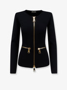 Elisabetta Franchi Knitted blazer with zip - Nero
