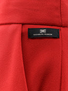 Elisabetta Franchi Regular fit crepe trousers - Red