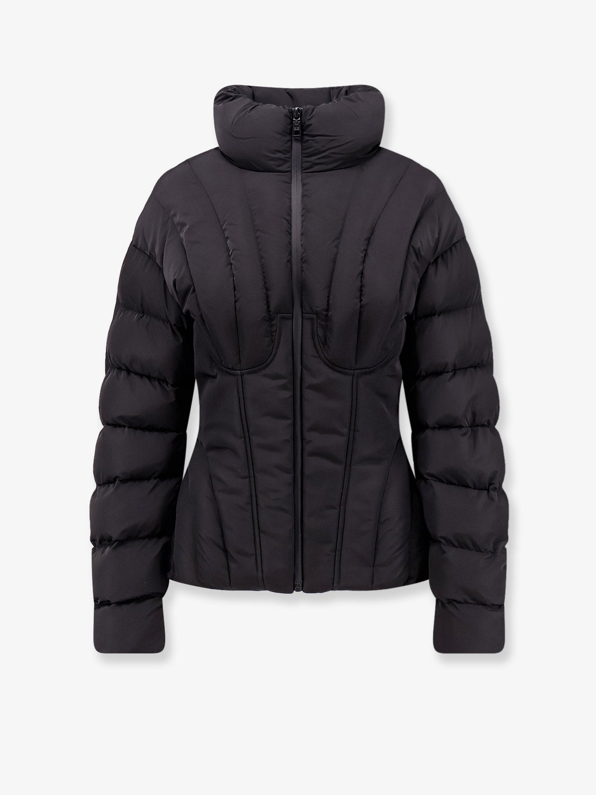 Elisabetta Franchi Bustier quilted down jacket - Nero