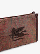 Etro Pegaso Arnica Paisley fabric Pouch - Marrone