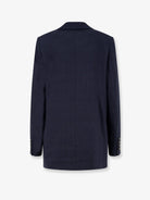 Etro Double-breasted stretch wool blazer - Marrone